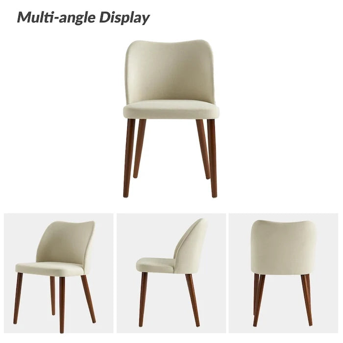 Upholstered Solid Wood Dining Chair Set of 2