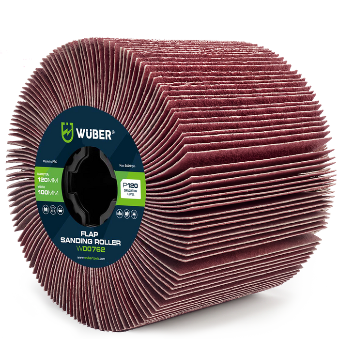 Wałek do satyniarki ściernica listkowa 120x100x19 mm P120 WUBER