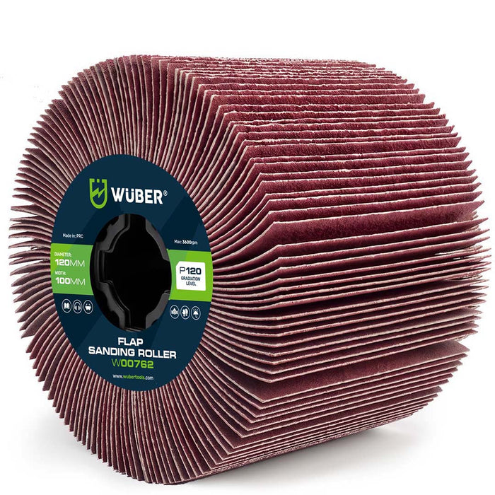 Wałek do satyniarki ściernica listkowa 120x100x19 mm P120 WUBER