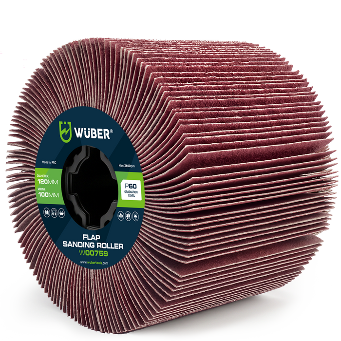 Wałek do satyniarki ściernica listkowa 120x100x19 mm P60 WUBER