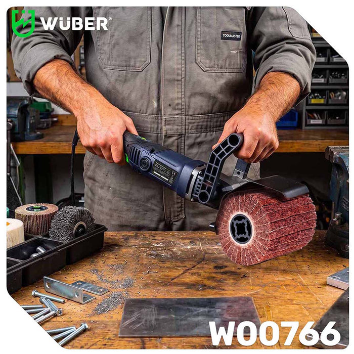 Wałek do satyniarki włóknina ścierna 120x100x19 mm P80 WUBER