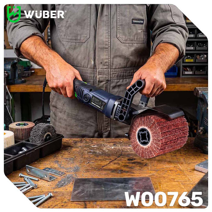 Wałek do satyniarki włóknina ścierna walcowa 120x100x19 mm włóknina szlifierska P60 WUBER