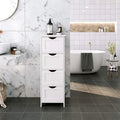 White Bathroom Storage Cabinet Freestanding with Drawers