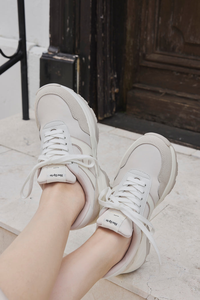 【white / beige / black×white / bordeaux】Le City HLT Sneakers