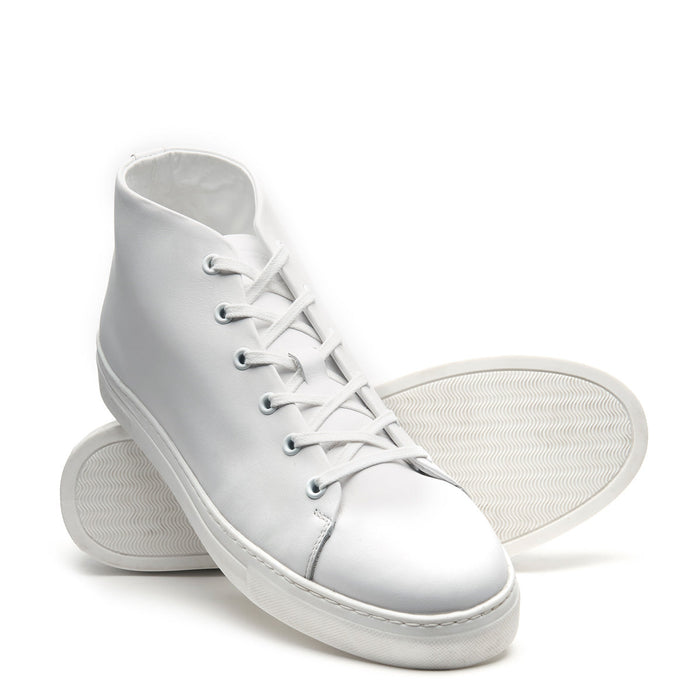 White Calf High Top Sneaker
