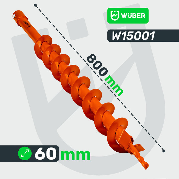 Pomarańczowe wiertło do świdra ziemnego Sklep narzędziowy WUBER, stal, 60 mm