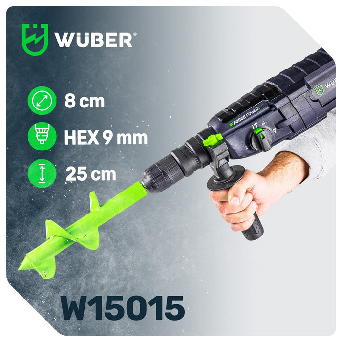 Sklep narzędziowy WUBER czarny wkrętak HEX 9 mm z zieloną końcówką