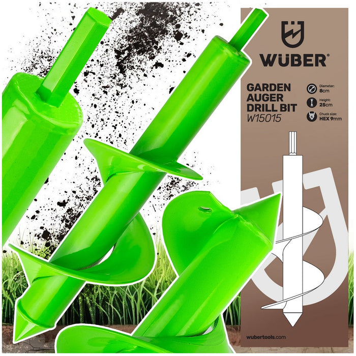 Wiertło ogrodowe na wkrętarkę 80x250 mm WUBER