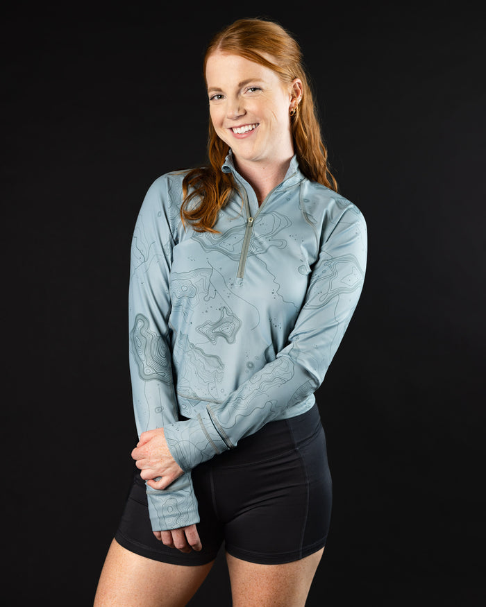 Trailblazer women's golf cropped Qzip | Sunday Swagger