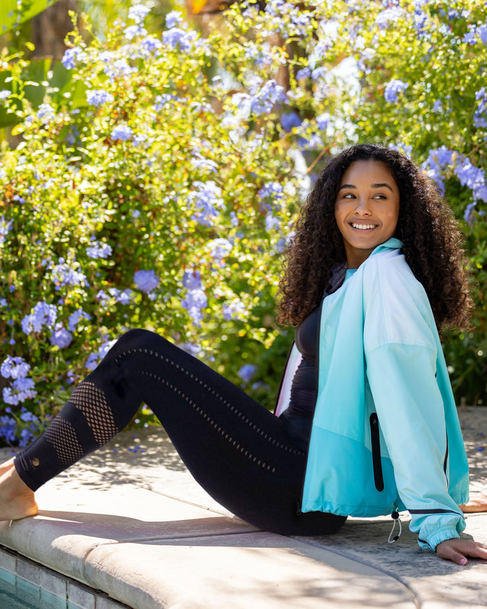 Glacier blue gradient women's jacket | Sunday Swagger