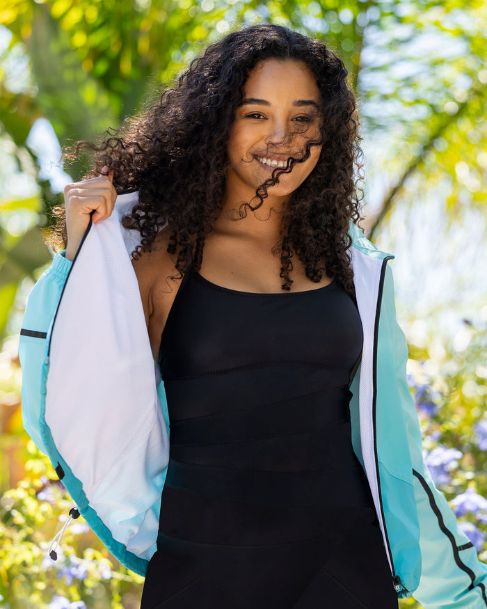 Glacier blue gradient women's jacket | Sunday Swagger