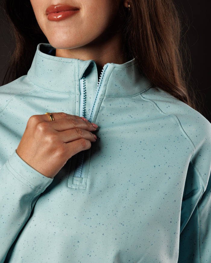 Women's Performance Q-Zip - Moon Dust