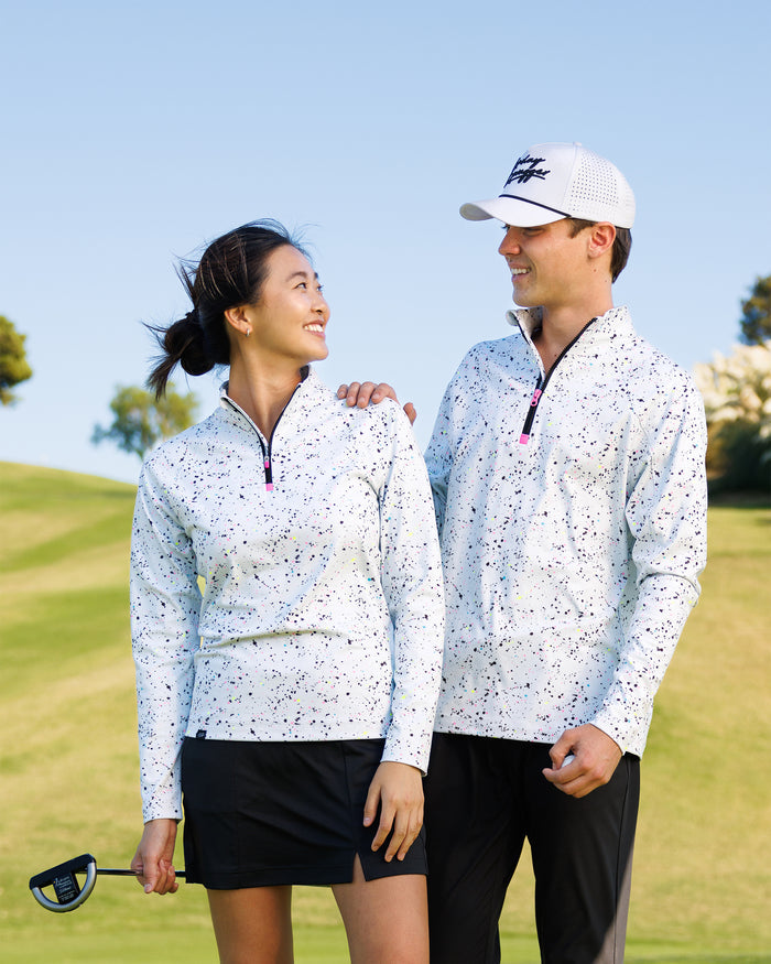 Women's Performance Q-Zip - Splatter
