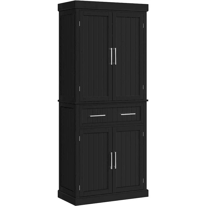 Wooden Kitchen Pantry Storage Cabinet with Doors and Shelves