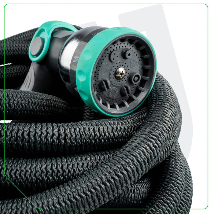 Zestaw wąż ogrodowy rozciągliwy elastyczny 22,5 m i pistolet +szybkozłączki WUBER